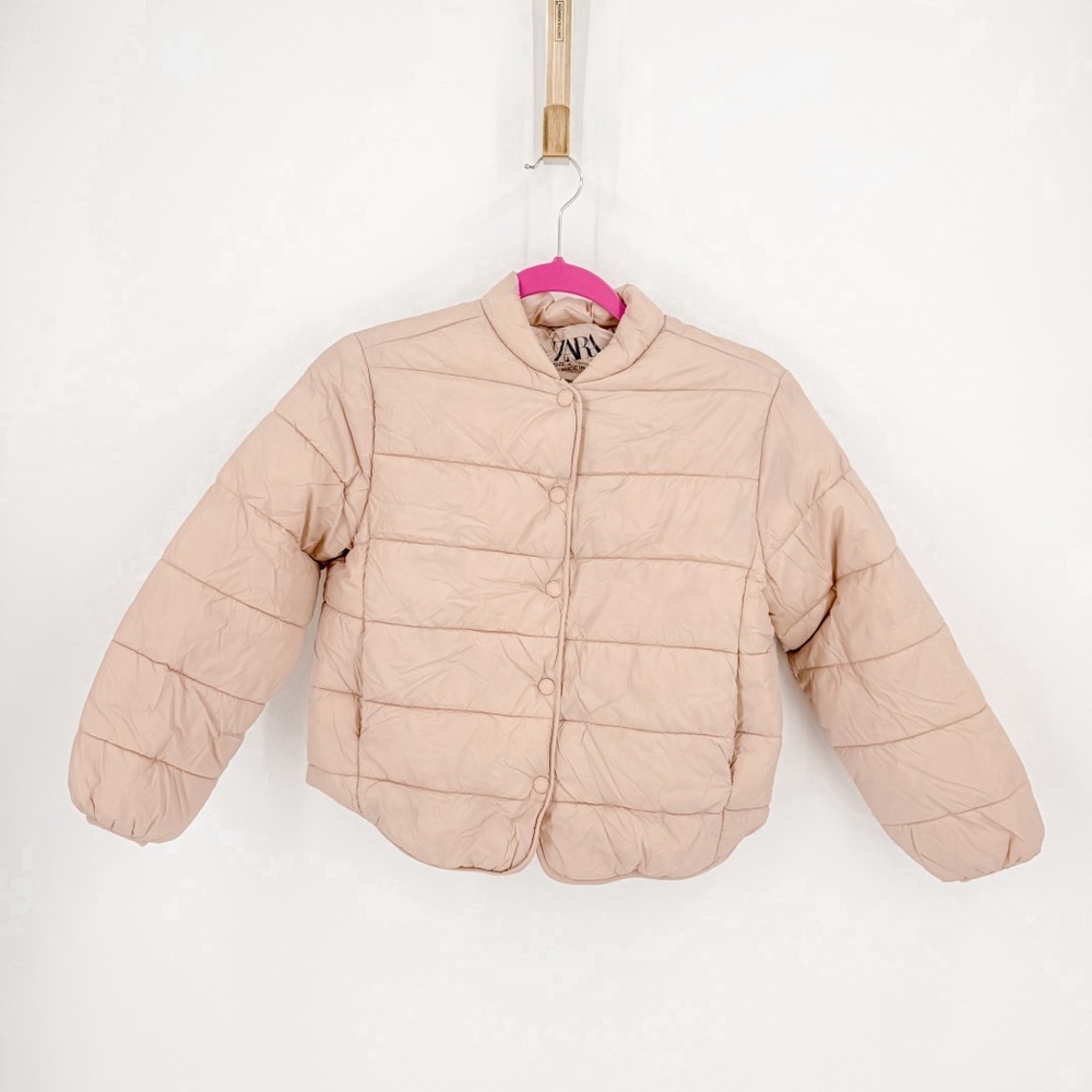 Zara Kids Light Tan Puffer Jacket